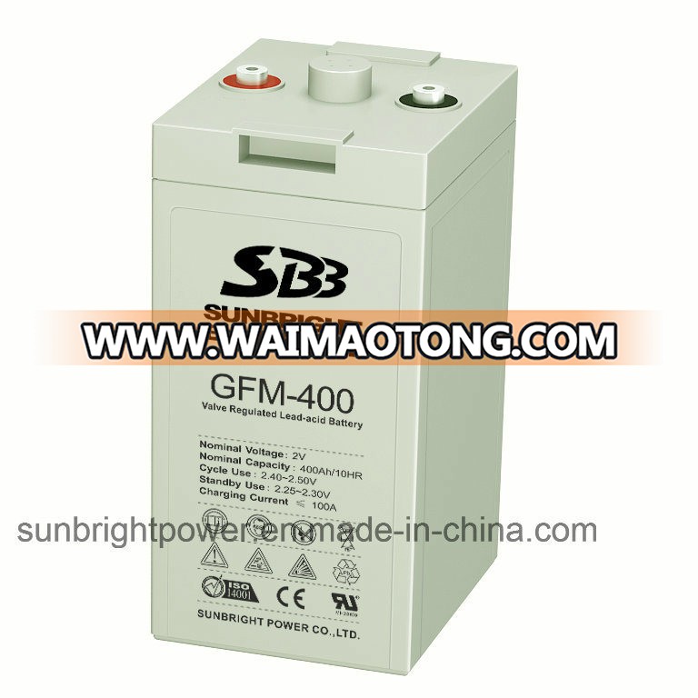 Rechargeable 2V400ah High Quality Solar Power Storage Battery