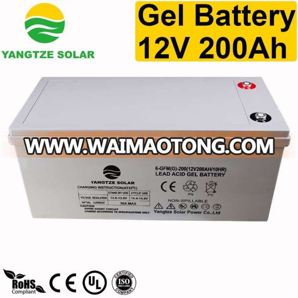 Solar Gel Battery 12V 200ah for Solar Power System Storage